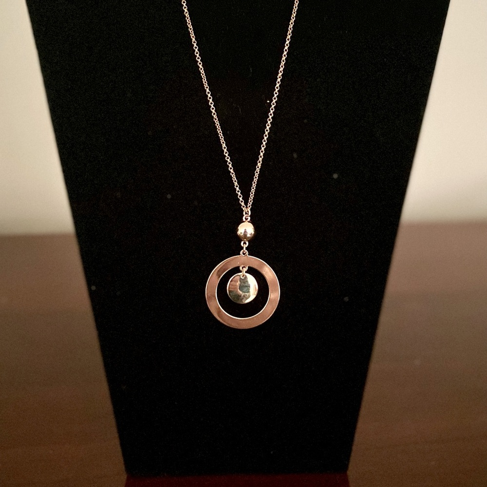 Stunning “J. Crew” GoldTone Medallion Necklace with Sparkling Chain!
